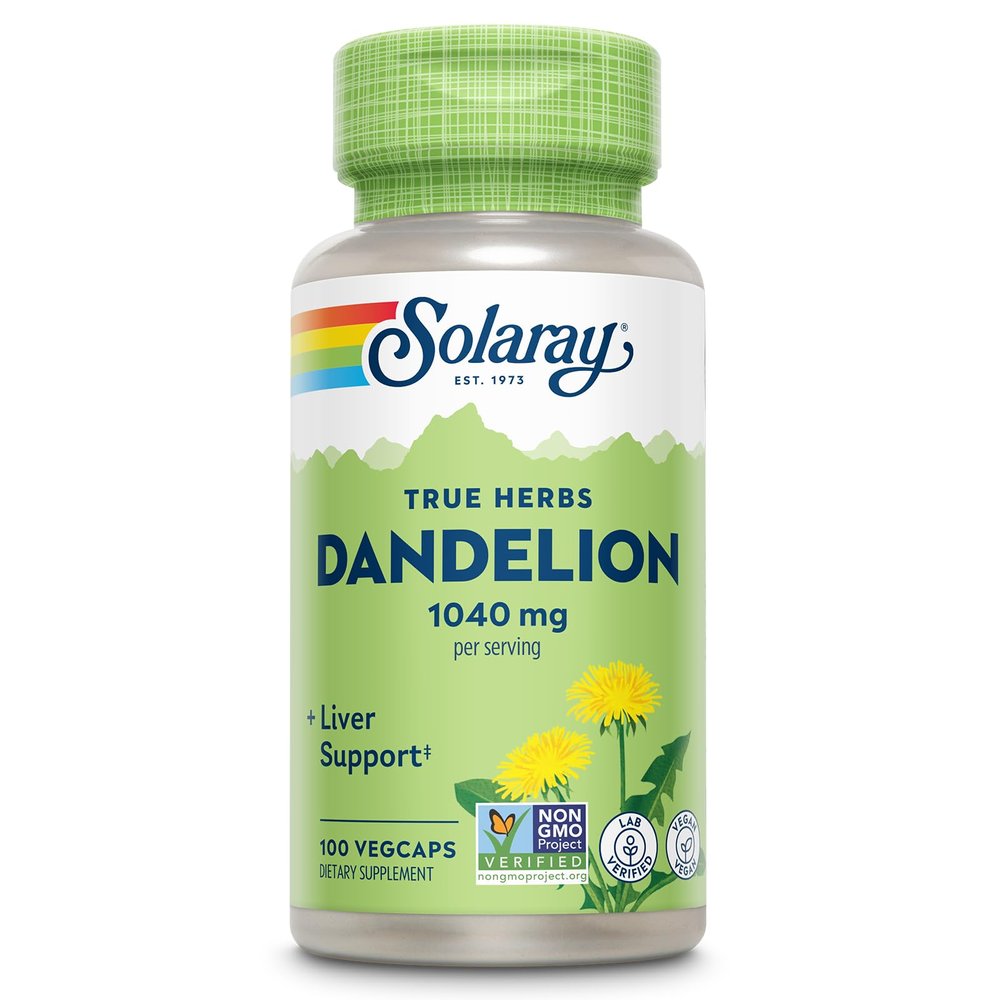 Solaray Dandelion Root Capsules, 520 mg, 100 Count