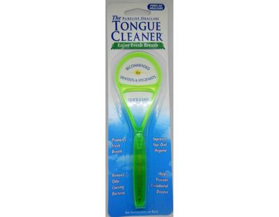 Tongue Cleaner - Neon Green Plastic by Pureline
