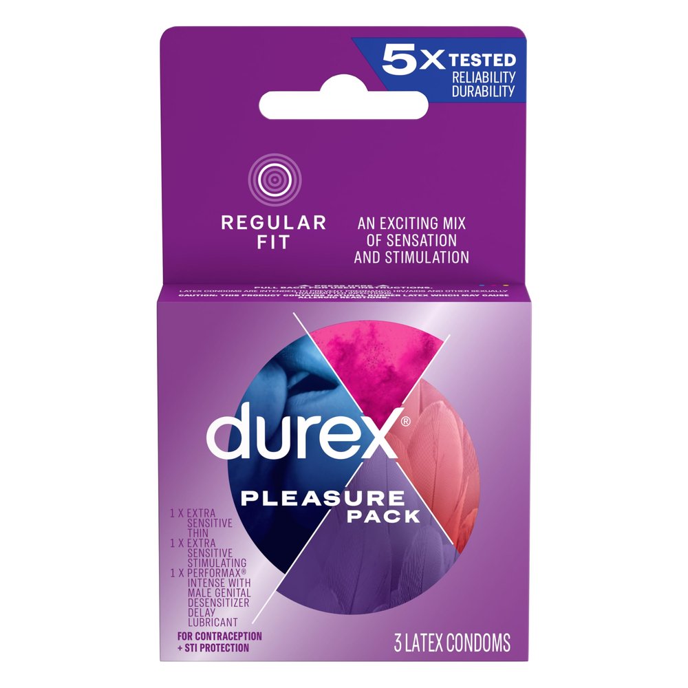 Durex Condom Pleasure Pack - Box Of 3