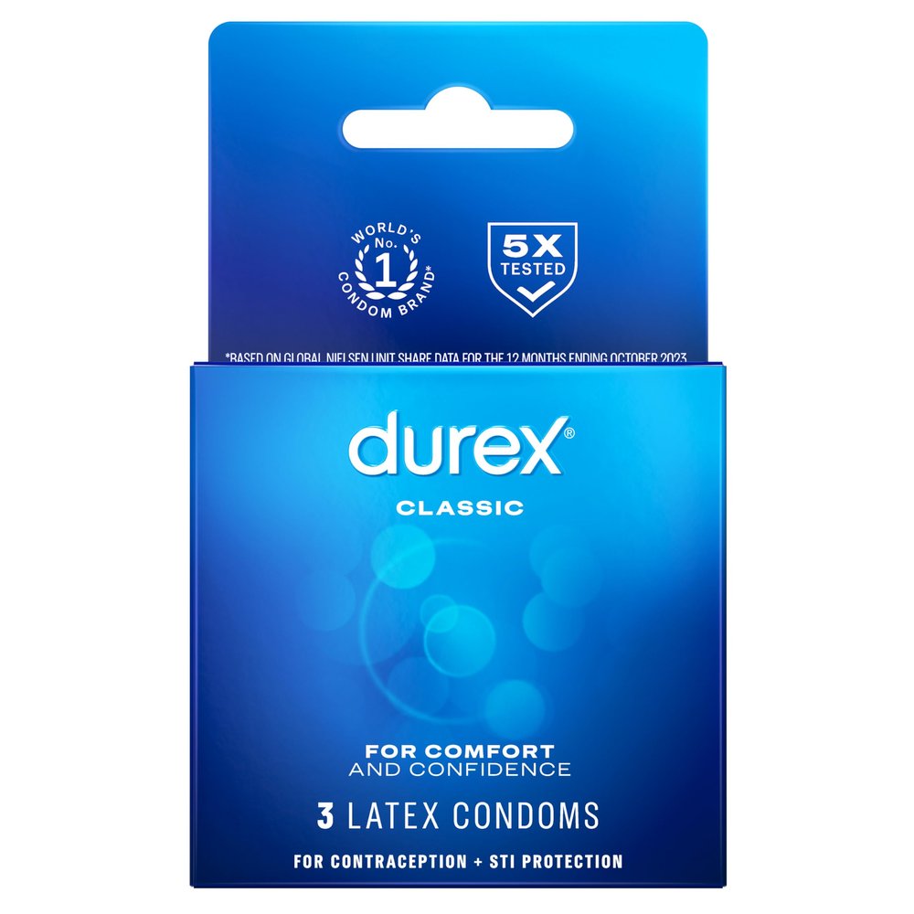 Durex XXL Lubricated Extra Large Premium Condoms, 3 Count