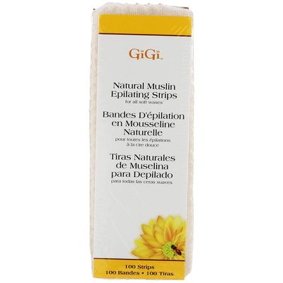 Gigi Natural Muslin Strips, Small, 100 Strips