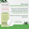 Clean + Easy Large (Leg) Cloth Strips for Full Body Hair Removal Treatment, Removes Fine to Coarse Hairs, Ideal for Sensitive Skin, 3"x9" (100 Count) view 4