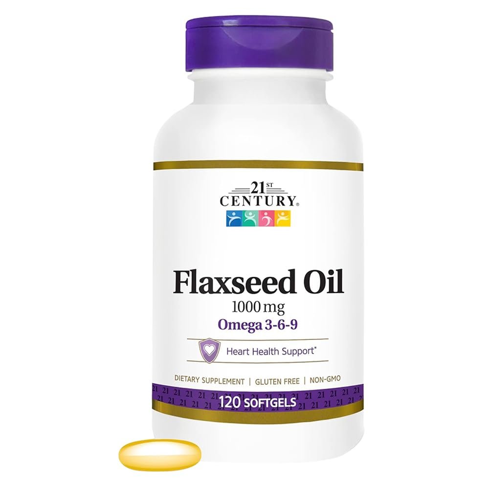 21st Century Flaxseed Oil 1000 Mg Softgels 120-Count