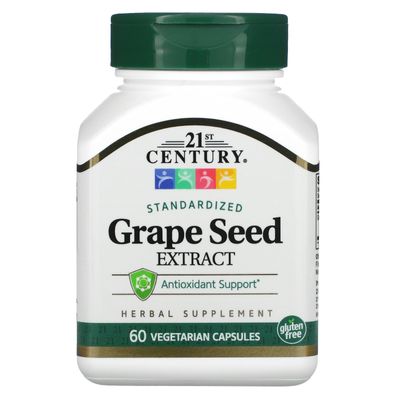 21st Century Grape Seed Extract Veg-Capsules, 60-Count