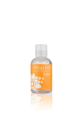 Sliquid Sizzle Warming Lube Glycerine and Paraben Free Bottle, 4.2 oz/124 ml