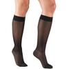 Black, Large : Truform Women's 15-20 mmHg Sheer Knee High Compression Stockings, Black, Large view 1