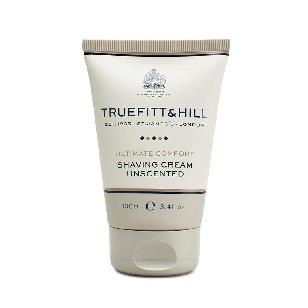 Truefitt & Hill Ultimate Comfort Shaving Cream For men | 100ml | Recommended for Sensitive Skin | Glycerine based |Smooth Razor Glide|Rich Lather|Contains Essential Oils | All Natural
