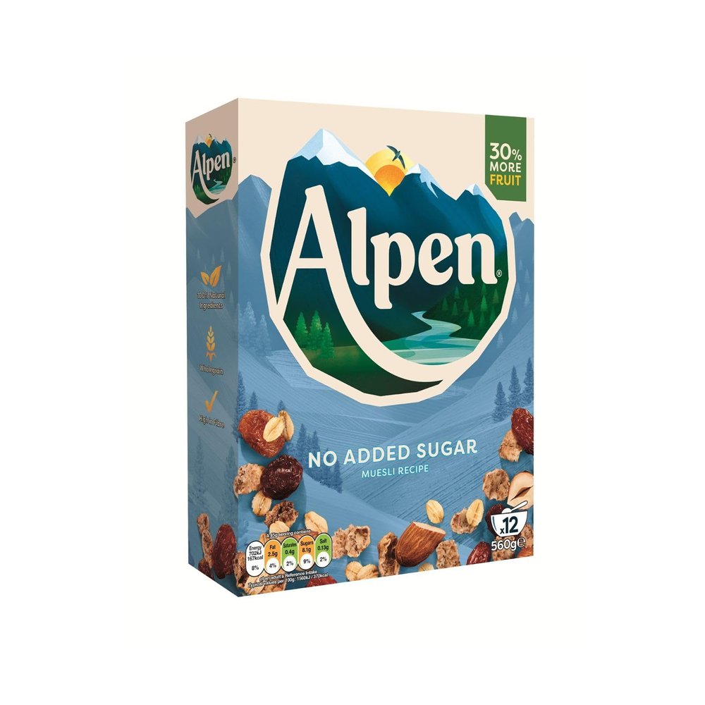 Alpen Cereal No Added Sugar, 550g, Packaging May Vary