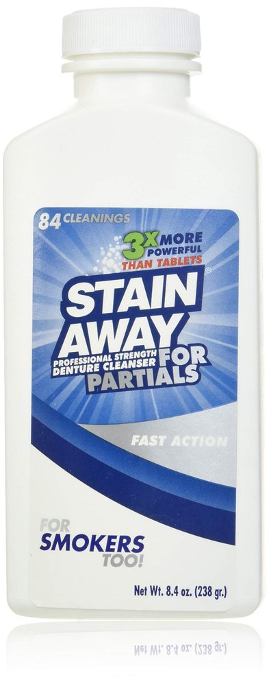 Stain Away denture cleanser for partials and smokers - 8.4 oz
