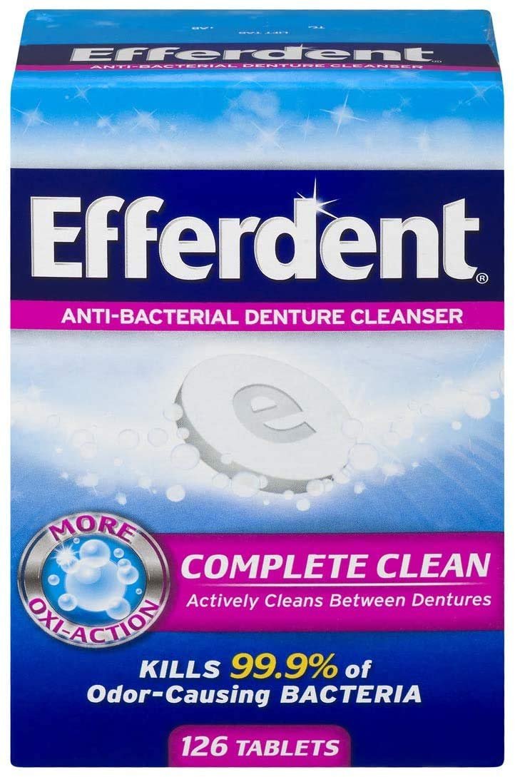 Efferdent Anti-bacterial Denture Cleanser 120 Tablets