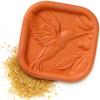 Terra Cotta Sugar Saver | Food-Safe Softener for Cookies, Marshmallows, Dried Fruits, Spices, and More | Hummingbird Design | Reusable Moisture Keeper Made of Durable Clay | JBK Pottery Kitchen Tool view 1