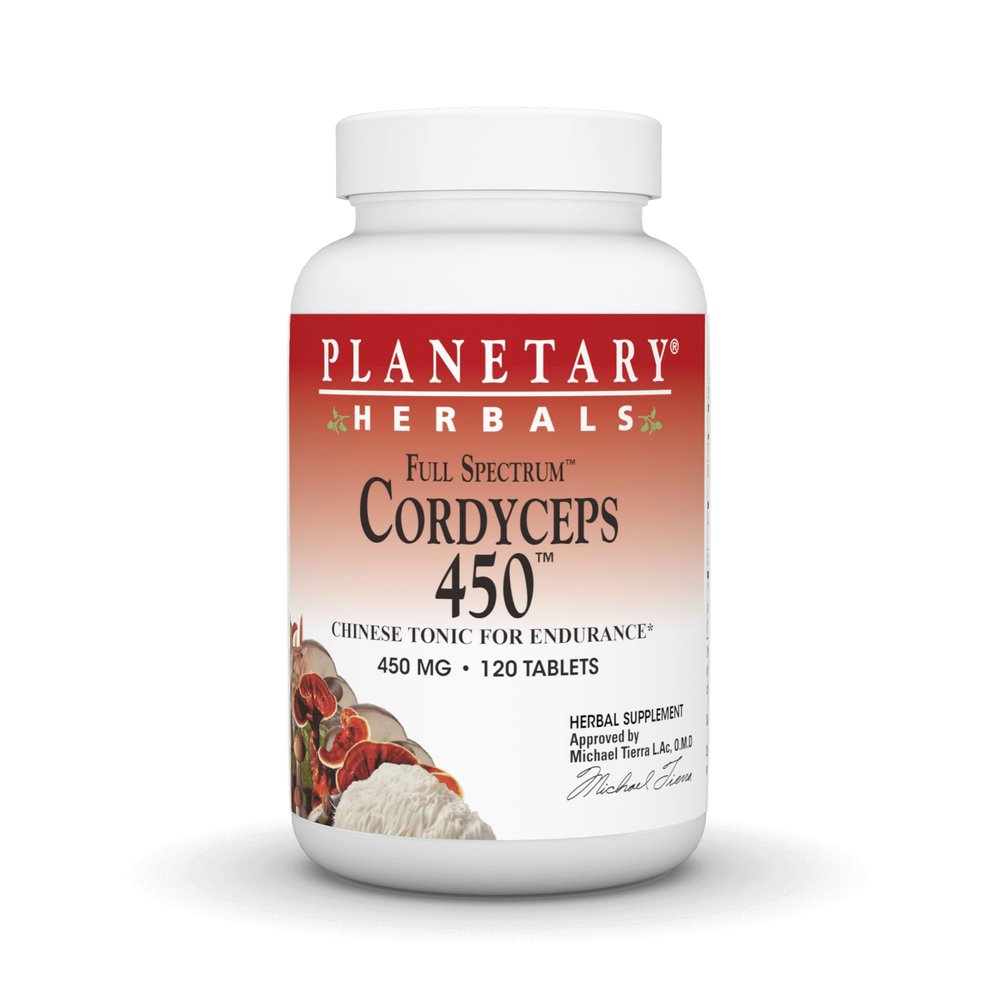 120 : Planetary Herbals Cordyceps 450 Full Spectrum, Chinese Tonic for Endurance