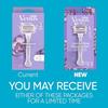 Gillette Venus 2-in-1 Razor with Built-in Shave Gel, Metallic, 2 Blades, Women's Razor view 2