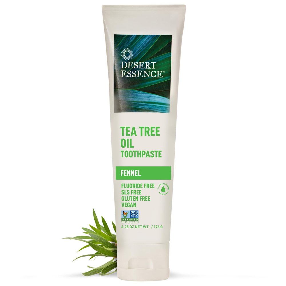 Desert Essence Natural Tea Tree Oil Toothpaste Fennel - 6.4 oz