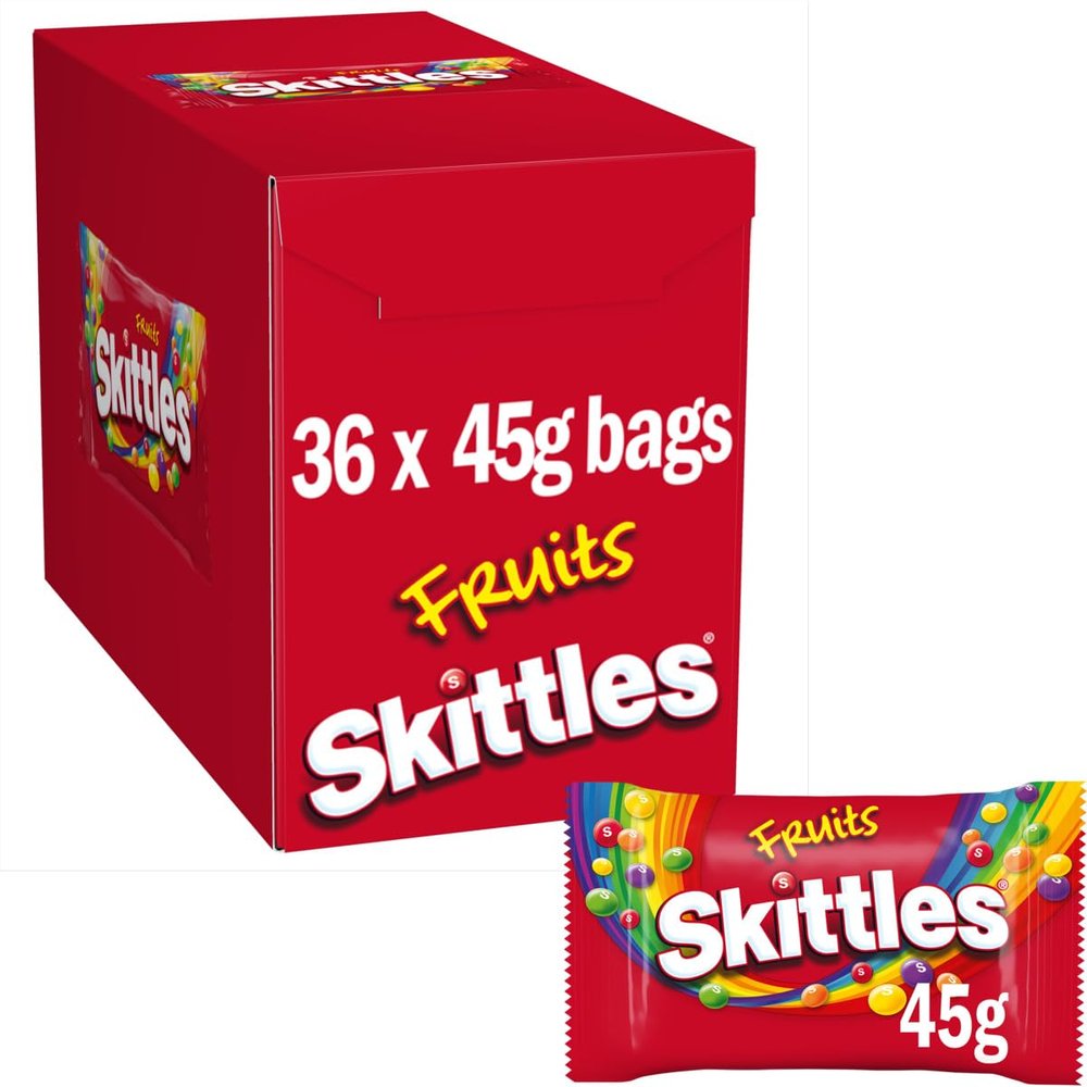 Skittles Fruit Sweets Bag, 36 X 45 g