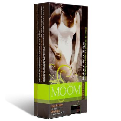 Moom Express Pre Waxed Strips for Legs & Body 20 strips (10 double sided)