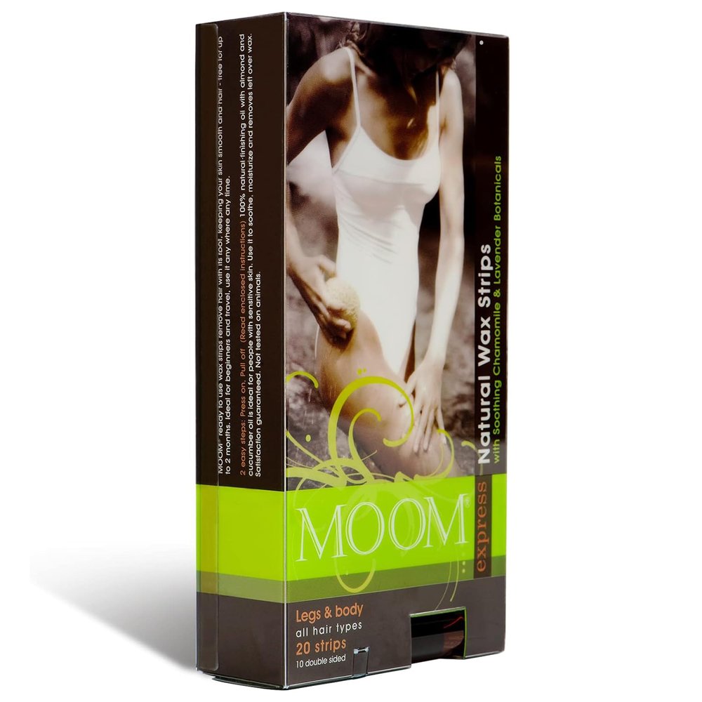 Moom Express Pre Waxed Strips for Legs & Body 20 strips (10 double sided)