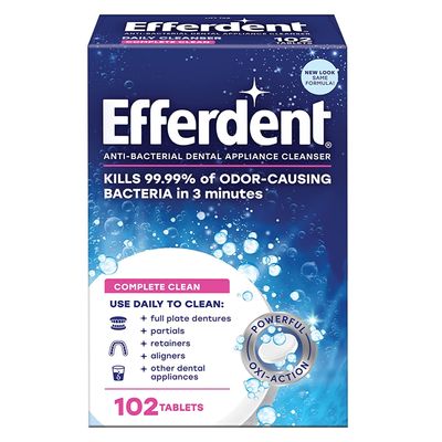 Efferdent Anti-Bacterial Denture Cleanser Tablets-90 ct