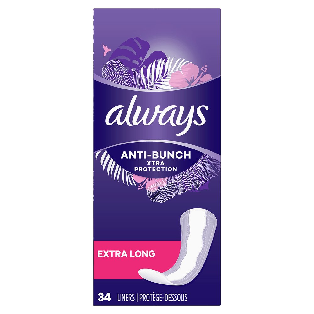 Always Xtra Protection Unscented Daily Liners - Extra Long - 34 Count