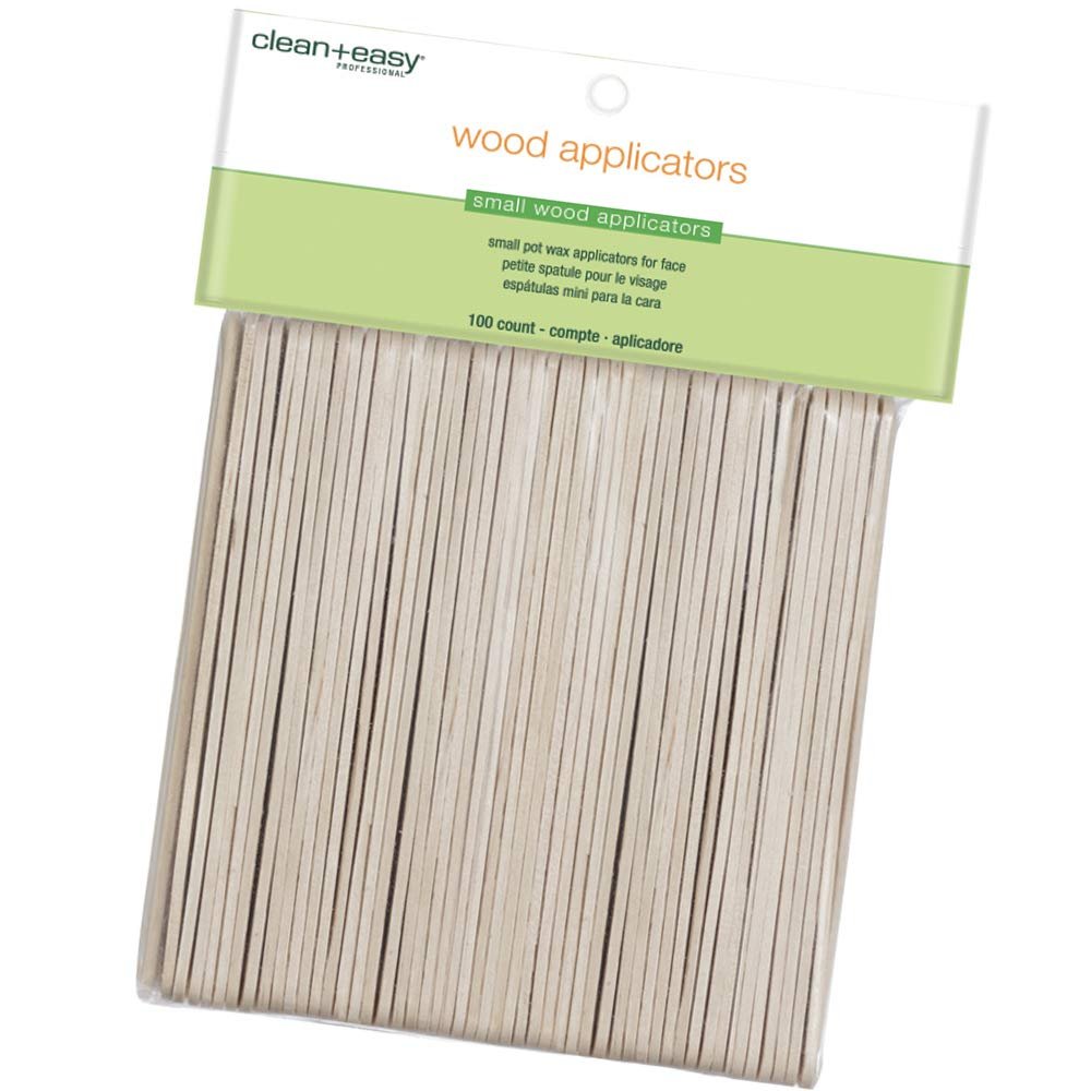 Clean Plus Easy Face Wood Applicator Spatula, Small, 100 Count