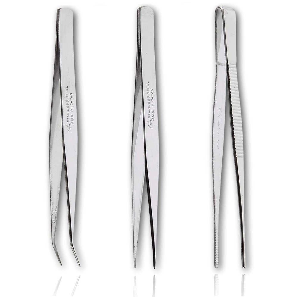 ANEX stainless tweezers 3 pcs set with case No.1093 Made in japan