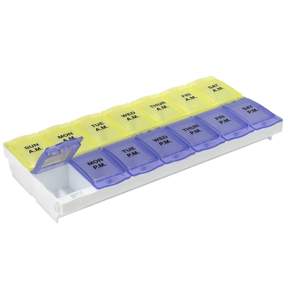 Apothecary Products Ezy Dose Weekly Am/pm Locking Pill Planner, 0.391 Pound