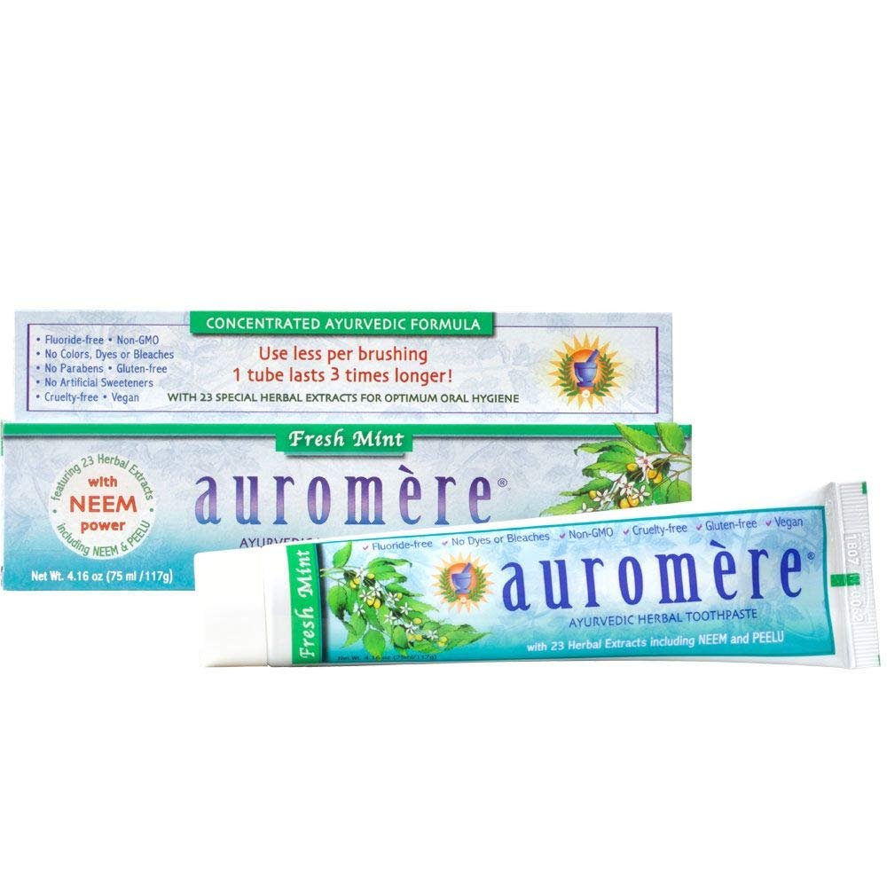 Auromere Herbal Tpste Fresh Mint 4.16 Oz