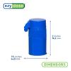 EZY DOSE 3 Compartment Pill Crusher, Cutter and Grinder, Daily Usage, Safely Cut Pills, Vitamins, Tablets, Accurate and Easy Cutting, Stainless Steel Blade, Removable Drinking Cup, Blue, BPA Free. view 2