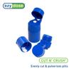 EZY DOSE 3 Compartment Pill Crusher, Cutter and Grinder, Daily Usage, Safely Cut Pills, Vitamins, Tablets, Accurate and Easy Cutting, Stainless Steel Blade, Removable Drinking Cup, Blue, BPA Free. view 4
