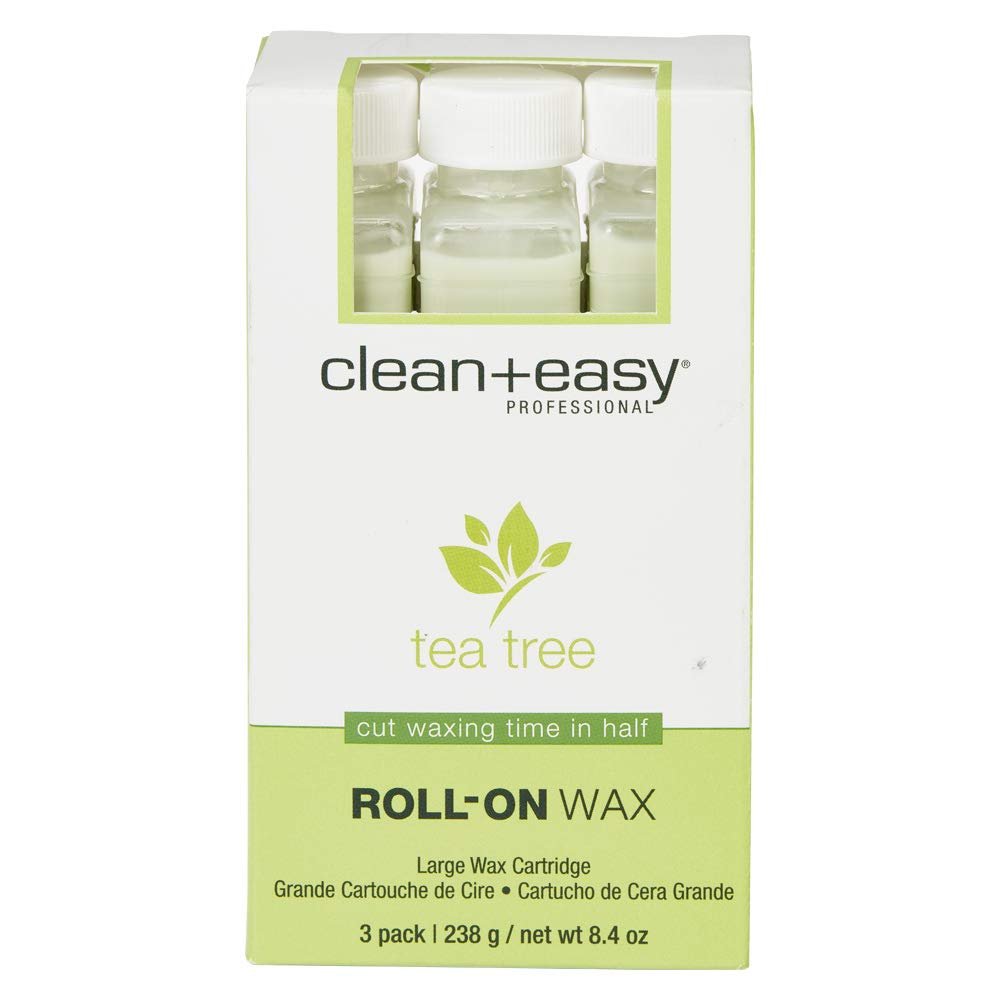 Clean + Easy Special Blend Large Leg Wax Refills, Tea Tree Creme, 8.4 Ounce