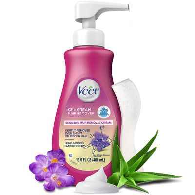 Veet Hair Removal Gel Cream, Sensitive Skin Formula, 400Ml, Women