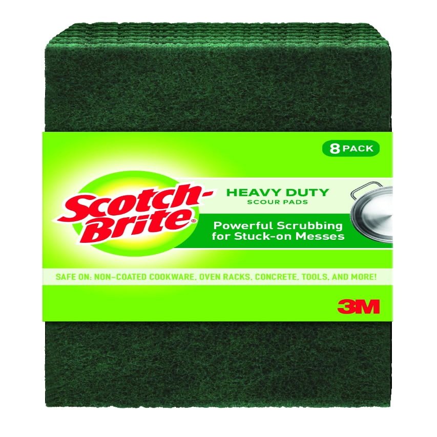 3M Scotch-Brite Heavy Duty Scour Pad (8 Pads Total)