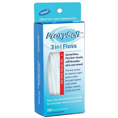 BEST Floss for Braces, Bridges and Implants, Flossing Aids, Threaders for Dental Floss - Thornton 3-in-1 Floss Threaders (100 strands)