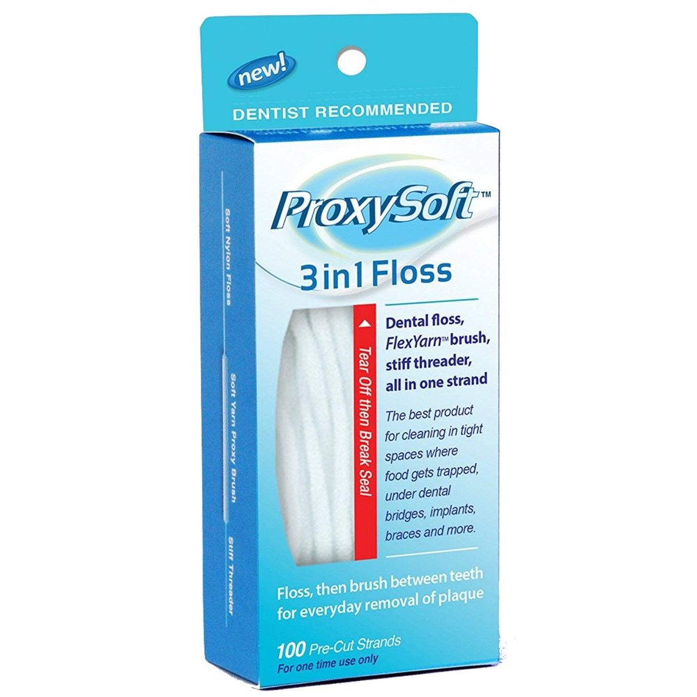 BEST Floss for Braces, Bridges and Implants, Flossing Aids, Threaders for Dental Floss - Thornton 3-in-1 Floss Threaders (100 strands)