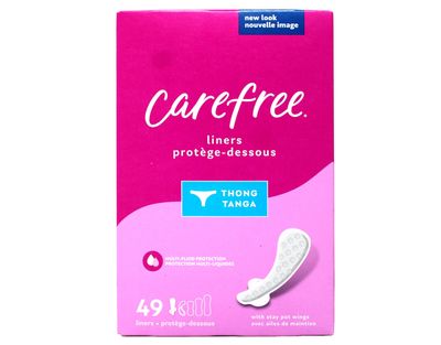 Carefree Thong Pantiliners, Unscented - 49 ct
