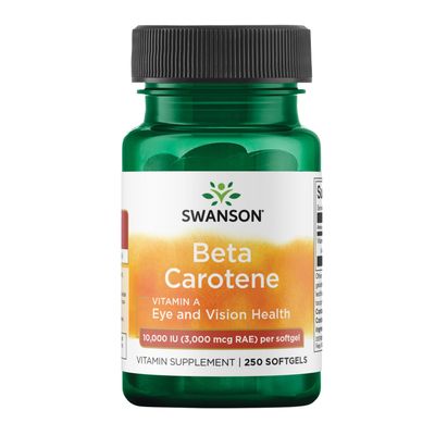 Swanson Beta-Carotene (Vitamin A) 10000 Iu (3000 mcg) 250 Sgels