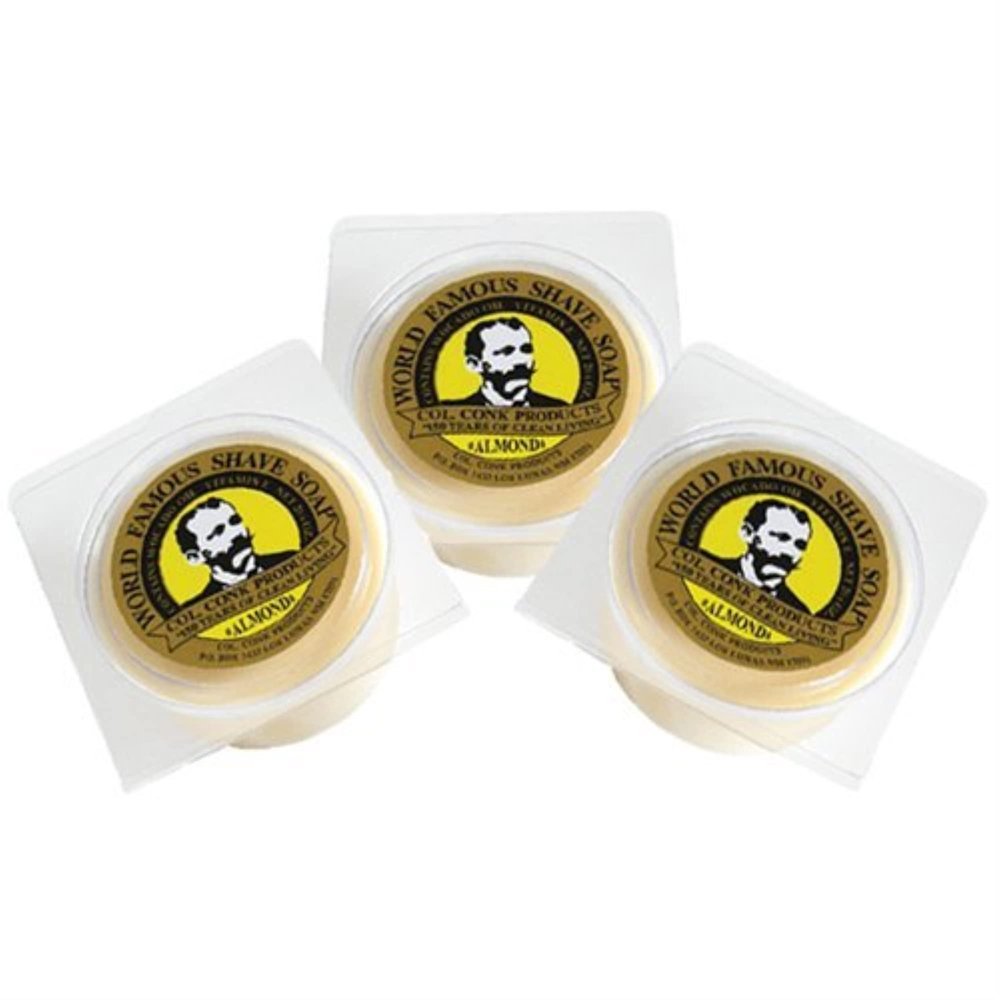 Col. Conk WorldS Famous Shaving Soap, Almond * 3 - Pack * Each Net Weight 2.25 Oz By Colonel Conk