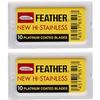 Feather Brand 20 Count Razor Blades New Hi-Stainless Double Edge, Men view 1