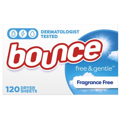Bounce Fabric Softener Dryer Sheets, Gentle, 120 Count