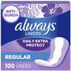 Always Xtra Protection Daily Liners, Regular, 100 Count view 1