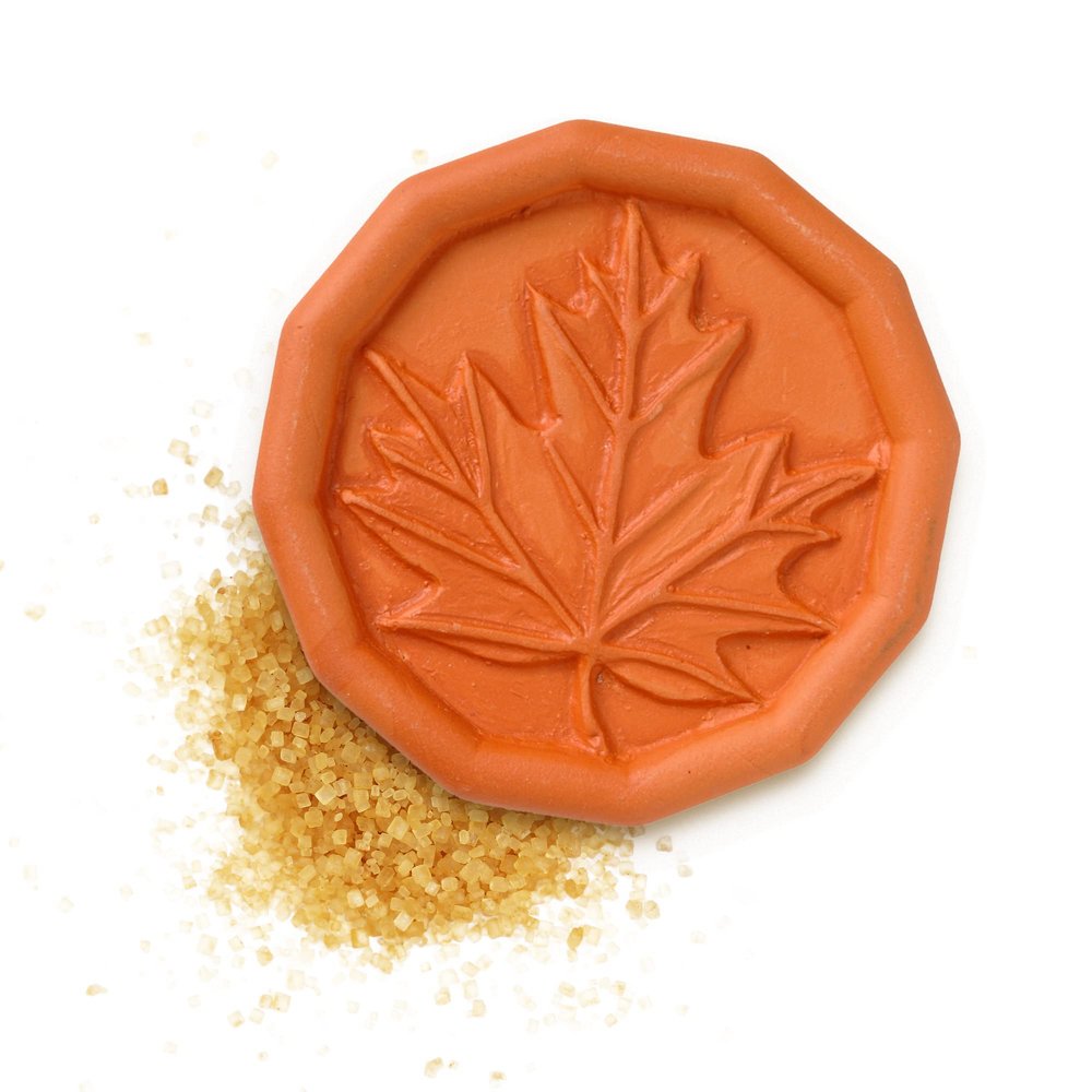 JBK Maple Leaf Terra Cotta Brown Sugar Saver
