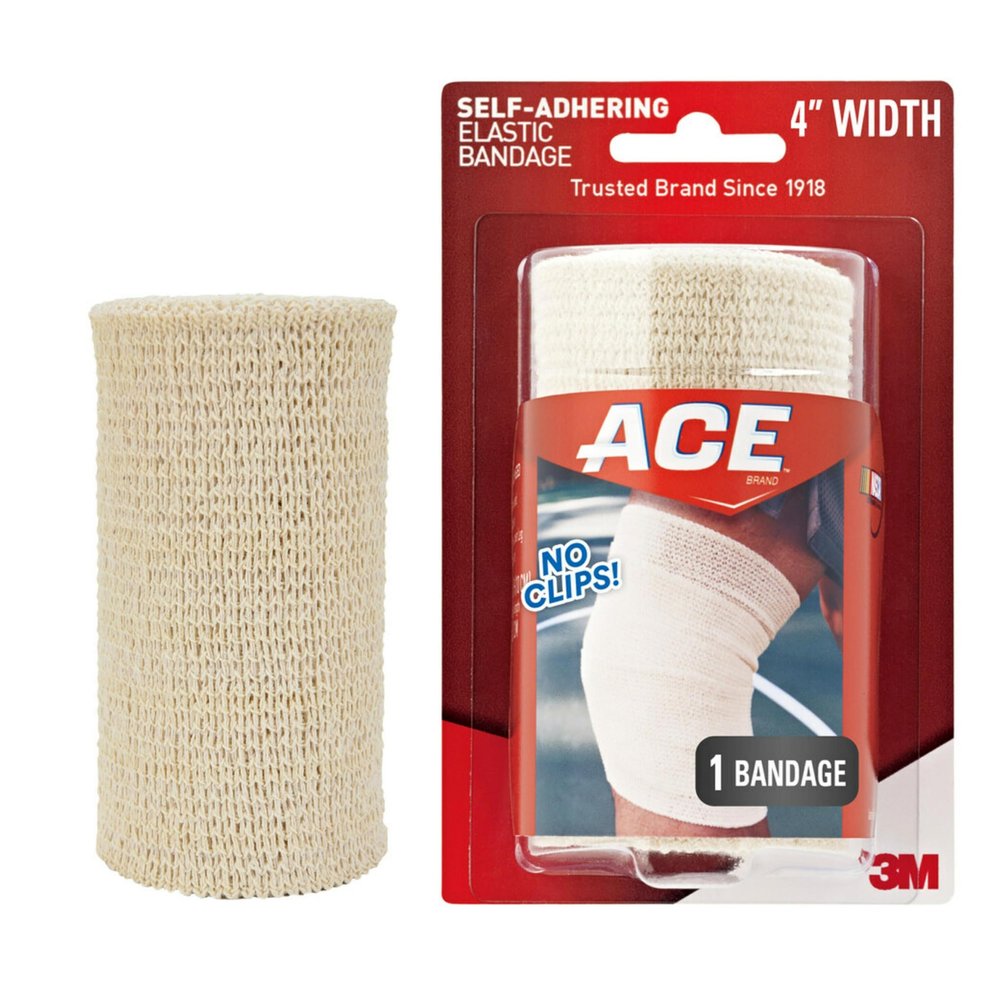 4 : ACE Self-Adhering Elastic Bandage, 4 Inches