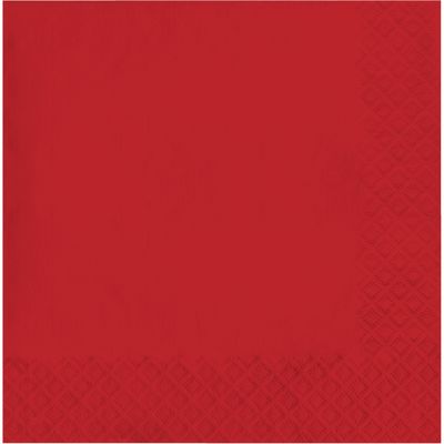 Creative Converting Touch of Color 2-Ply Paper Lunch Napkins, 50-Count, Classic Red