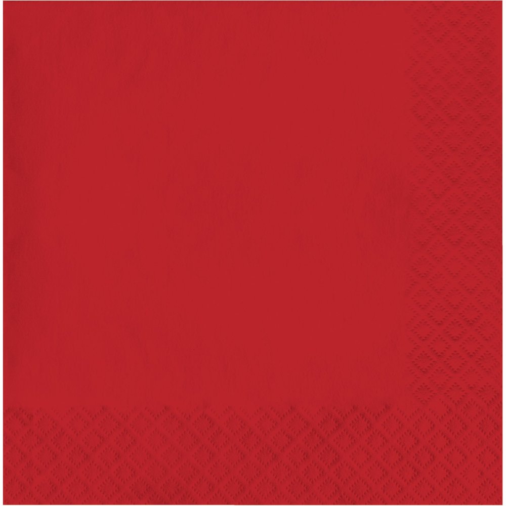 Creative Converting Touch of Color 2-Ply Paper Lunch Napkins, 50-Count, Classic Red