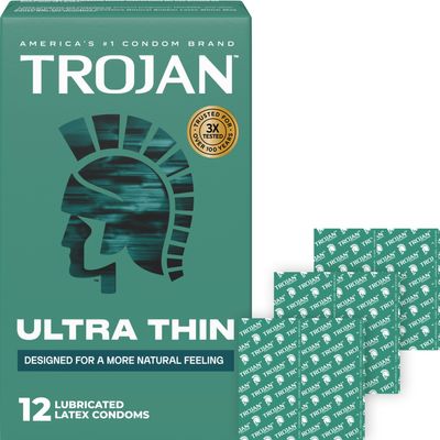 Trojan Condom Sensitivity Ultra Thin Lubricated, 12 Count
