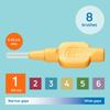 Tepe Interdental Brush, Lt Orange -X Soft 0.45mm (8 Pieces/Packet) view 2