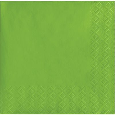 Creative Converting Touch of Color 2-Ply 50 Count Paper Beverage Napkins, Fresh Lime (803123B), 5 x 5"