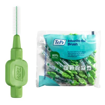 Tepe Interdental Brush, Green 0.8mm (8 Pieces/Packet)