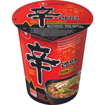 Nongshim Shin Cup Noodle Soup, 2.4 oz 68 g