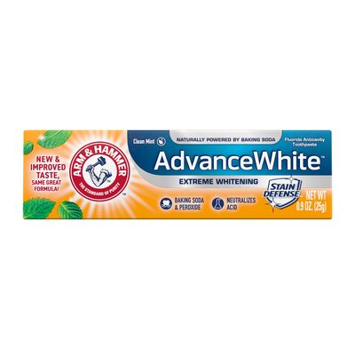 .9 ounce: Arm & Hammer Advance White Extreme Whitening with Stain Defense, Fresh Mint, Trial Size, 0.9 Ounce